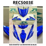 Cover Set Rapido EGO Avantiz 125 MOVISTAR (8) Blue Accessories Motor Biru Coverset Avantiz Ego 125