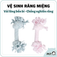 FOFOS dog toy, Knot bone chew toy, Durable plush fabric, Oral hygiene, Pain relief, Anti-teeth grind