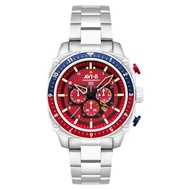 AVI-8 Hawker Hunter Atlas Dual Time Chronograph Watch - Crimson Red