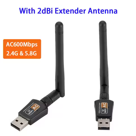 600Mbps AC600 USB WiFi Adapter RTL8811 Dual Band 2.4G 5.8G Wireless Dongle 802.11ac for Desktop Lapt
