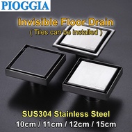 PIOGGIA SUS304 Stainless Steel Invisible Floor Drain Bathroom Shower Drainer Heavy Duty Thickened Dr
