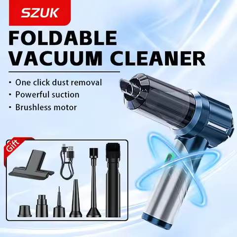 SZUK 90° Foldable Car Vacuum Cleaner Wireless Portable Vacuum Cleaner Mini Handheld Vacuum Cleaner P