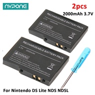 【Limited Time Only】 2pcs Rechargeable For Nintendo Nds Ds Lite Replacement With Screwdriver For Ndsl