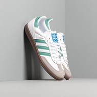 Adidas Samba OG White Green Sole Gum/Sneakers Men Original/Adidas Samba Original Adidas Samba Vegan White Green Shoes/Adidas Casual Shoes Men