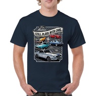 Men's cotton T-shirt Ford Still Plays with Mustangs Men's T-Shirt Classic Pony Muscle Car Shelby GT 