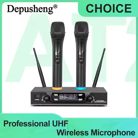 DEPUSHENG AT2 wireless microphone one tow two KTV home karaoke meeting host stage professional wirel