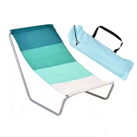 Beach Lounge Chair Camping Easy Folding Reclining Sunbathing Lounge Chair Outdoor Fishing BBQ Lounge