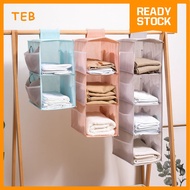2/3/4 Layer Penganjur Almari Gantung Rak & Poket Sisi | Hanging Foldable Wardrobe Organizer Shelves 