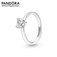 Pandora Heart sterling silver ring with clear cubic zirconia เครื่องประดับ แหวน แหวนเงิน สีเงิน แหวนสีเงิน แหวนหัวใจ แหวนแพนดอร่า แพนดอร่า
