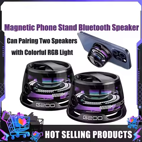 Portable Bluetooth Speaker G200 RGB Lighting Magnetic Speaker BT5.3 Mini Sound Box 7 Hours Playback 