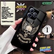 HP 302. HARDCASE GLOSSY PREMIUM FOR REALMI C65 CASE COOL MOTIF CASE FOR MEN MODERN HD MOTIF [ SKULL 
