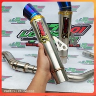 Stainless Canister Daeng Sai4 Muffler Open pipe 1Set big elbow 51mm Tmx 125 155 Dl 150 Russsi tc 125 150 Euro Viperman 150