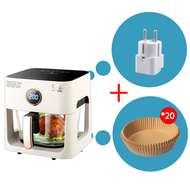 【รับประกัน 3 ป】Air fryer 5L 1200W โปร่งใส 360° หม้อทอดไร้น้ำมันโถแก้ว สามารถสังเกตการเปลี่ยนแปลงของอาหาร หม้อทอดไร้มัน2022  การใช้งานแบบสัมผัส หม้อทอดไร้น้ำมัน หม้อทอดไร้มัน หม้ออบไรน้ำมัน หม้อไร้น้ำมัน