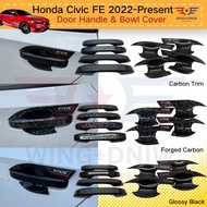 [Clip Type] Honda Civic FE 2022-Present Door Handle Cover & Handle Bowl Cover Car Accessories