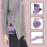 For Samsung Galaxy Z Flip4 5G Folding Phone Case Shoulder Strap Galaxy Z Flip3, SM-F711B, SM-F711U, 