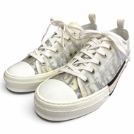 Unused □ DIOR Homme B23 Rubber Canvas Oblique Pattern Low-Cut Sneakers White Size 42 Made in Italy M