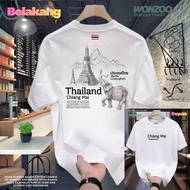 Baju Souvenir Oleh Oleh Bangkok Chiang Mai Thailand Premium Quality Cotton Short Sleeve T-Shirt