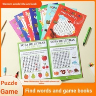 W Word Hide and Seek Game Book findwords Thinking Training Educational Toys Cross-Border Spanish Eng