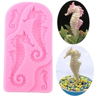 Hippocampus Sea Horse Silicone Mold Party Fondant Cake Decorating Tools Cupcake Topper Candy Clay Chocolate Gumpaste Jelly Molds
