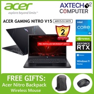 Acer Nitro V 15 ANV15-51-54Y9 15.6" FHD 144Hz Laptop( I5-13420H, 16GB, 512GB SSD, RTX4050 6GB, W11 )