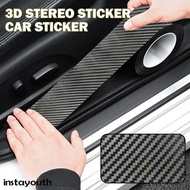 Carbon Fiber Car Sticker Paste Protector Strip DIY Automotive Protective Film Auto Door Sill Side Mirror Anti Scratch Tape