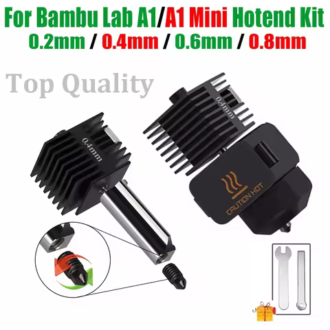 0.2/0.4/0.6/0.8mm nozzle For 3D printer For Bambu lab A1 mini Hotend Kit Hardened Steel Nozzle Bambo