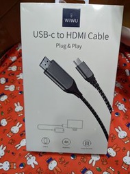 USB -C TO HDMI Cable /支持4K高清畫質 #HDMI #畫面同步 #螢幕分身 #電腦分屏 #4K數據線 #HDMI數據線