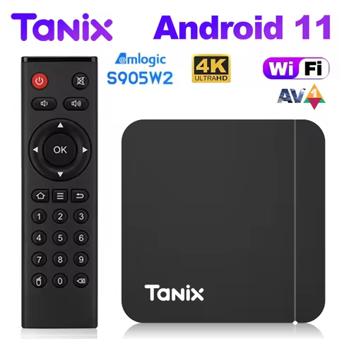 Tanix W2 Android 11 TV Box Amlogic S905W2 2G/16G AV1 BT TVBOX 2.4G&5G Dual Wifi 4K HD Set Top Box 4G