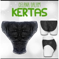 Paper Panties, 12 Pcs, Black (Size XXXL)