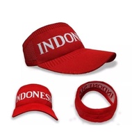 Topi senam rajut sport merah wanita topi senam aerobik olahraga wanita topi wanita senam kekinian