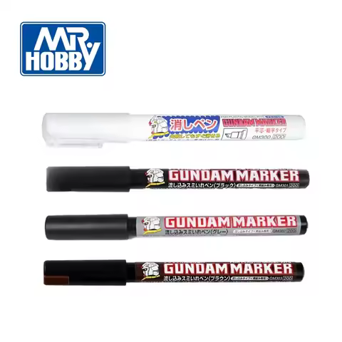 MR.HOBBY GM300 Eraser Pen Marker GM301 GM302 GM303 Permeating Pen Black Gray Brown Oily Paint Pen fo