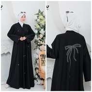 Ribbon Abaya, Coquette Abaya, Latest and Cute Abaya, Dubai Abaya, Women's Gamis