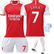 No. 7 Bukayo Ayoyinka T. M. Saka No. 8 Martin Ødegaard Arsenals F.C.S Soccer Jerseys for Boys Girls 