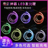 Cemeti Lampu LED Gentian Optik Cemeti Tarian Titik Berwarna-warni Cemeti Go Bar Kelab Malam Suasana 