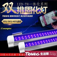 UV固化燈LED紫外線固化燈365NM光源uv膠固化紫光燈雙排紫外燈管