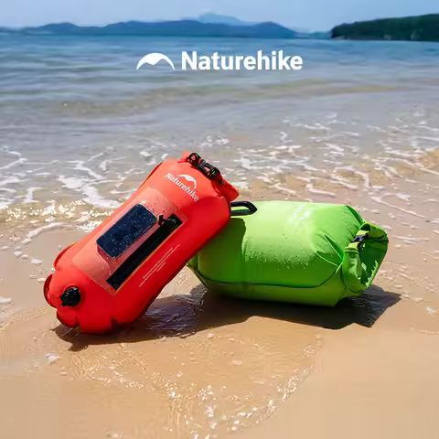 Naturehike 2026 Upgraded Inflatable Open Swimming Buoy Tow Float Dry Bag Double Air Bag Swimming Bea