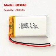 3.7V Lipo Battery 603048 1000mAh Rechargeable Polymer Lithium Batterie for Game Controller Robot GPS