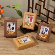 New high-value wealth ornaments for fortune to win 新款高颜值发财摆件招财装饰桌面办公桌摆件520礼品木质相框888F
