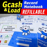 Record transaction notebook for gcash and load (REFILLABLE) and Laminated Signage and rate