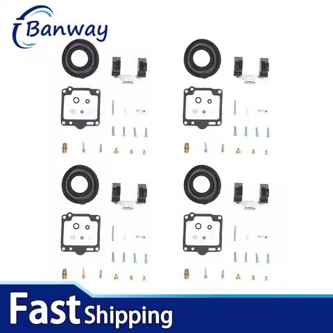 4 Sets For Suzuki GS550 GS550E GS550L GS550M GS550T 1980-1982 Carburetor Repair Kit Carb Rebuild Set