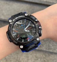 G Shock Watch GravityMaster GRB200-1A2 Quad Sensor Bluetooth Link Carbon Core Blue Rubber GRB200