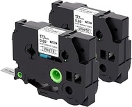 2 Pack HSe-241 HSe241 Heat Shrink Tube Label Tape Compatible for Brother Ptouch HS-241 HS241 17.7mm 