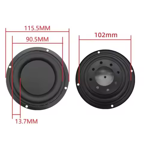 Diaphragm Vibration Plate Universal Woofer Radiator 2/3/4inch Black Bass Passive Speaker Bass Radiat