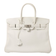 HERMES Epsom皮革Birkin 35手挽袋Blanc