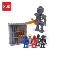 Small Building Block Particle Skeleton Minifigure Colorful Doll 60115 Horror Scene Props MOC Haunted