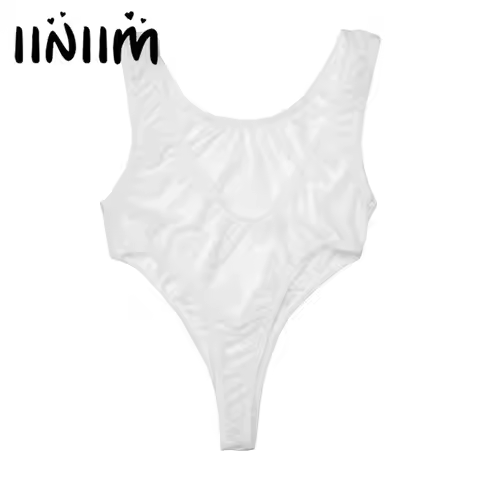 Women One Piece Swimsuits Swimwear High Cut Thong Leotards Bathing Suit Leotard Bodysuit Underwear B