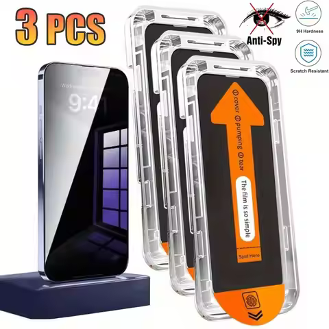 3Pcs Anti-Spy Privacy Screen Protector Film for iPhone 17 16 15 Pro Max 13 12 11 Pro Plus 13 12 Mini