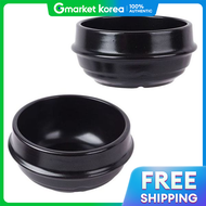 Gold Smile Korean-Made Commercial Stone Pot (Dolsot) for Steamed Egg Gukbap and Doenjang Stew -
