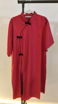 Dress Imlek Cheongsam Wanita Polos Big Size Jumbo
