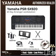Yamaha PSR-SX920 61-Key Arranger Workstation Keyboard Basic Package with Stand, Pedal, USB Cable (PS